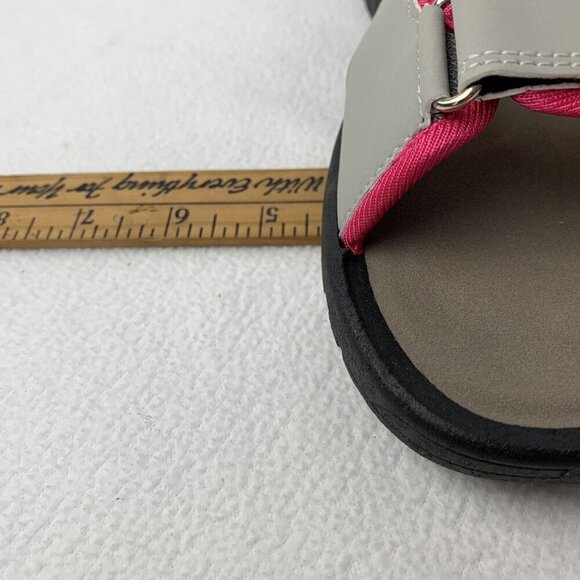 Coxist Ankle Adjustable Strap Hook & Loop Gray Pink Sandals Open Toe Size 6 - Picture 11 of 11
